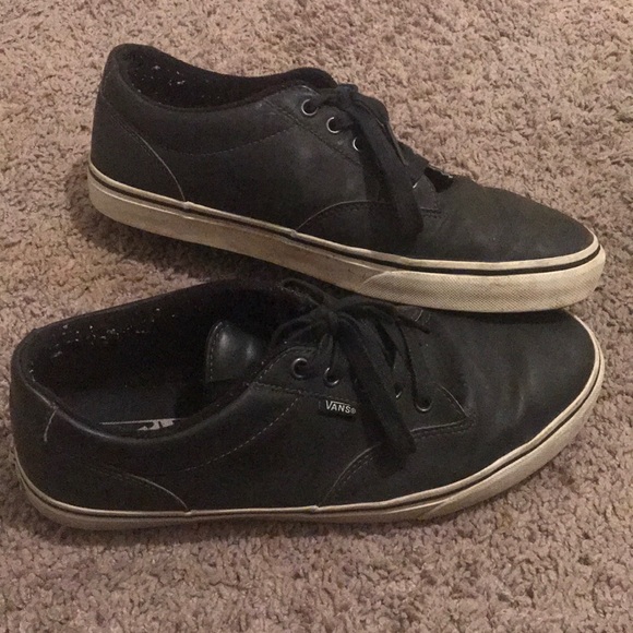 Vans Other - Vans Skate Shoe in Black Leather Men’s Size 10.5